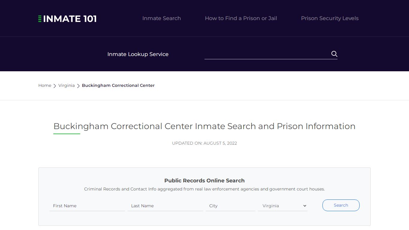 Buckingham Correctional Center Inmate Search, Visitation, Phone no ...